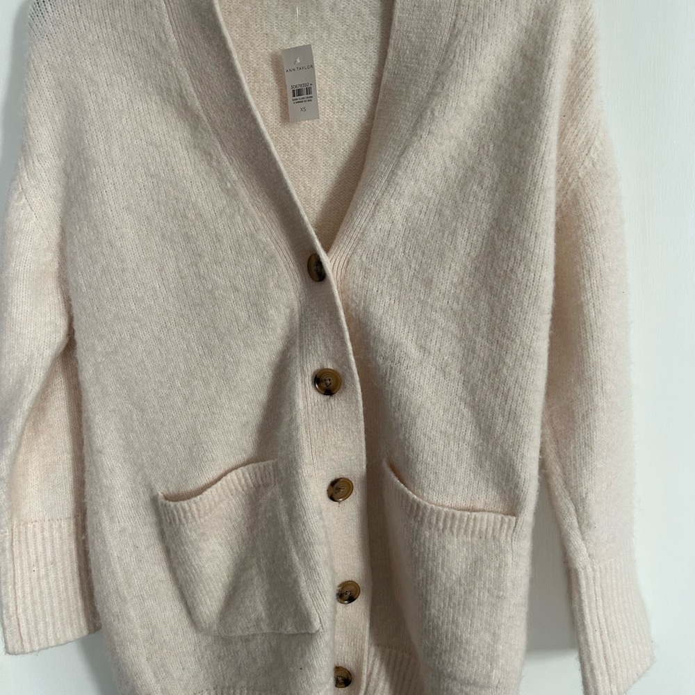 Ann Taylor Soft Cream Cardigan